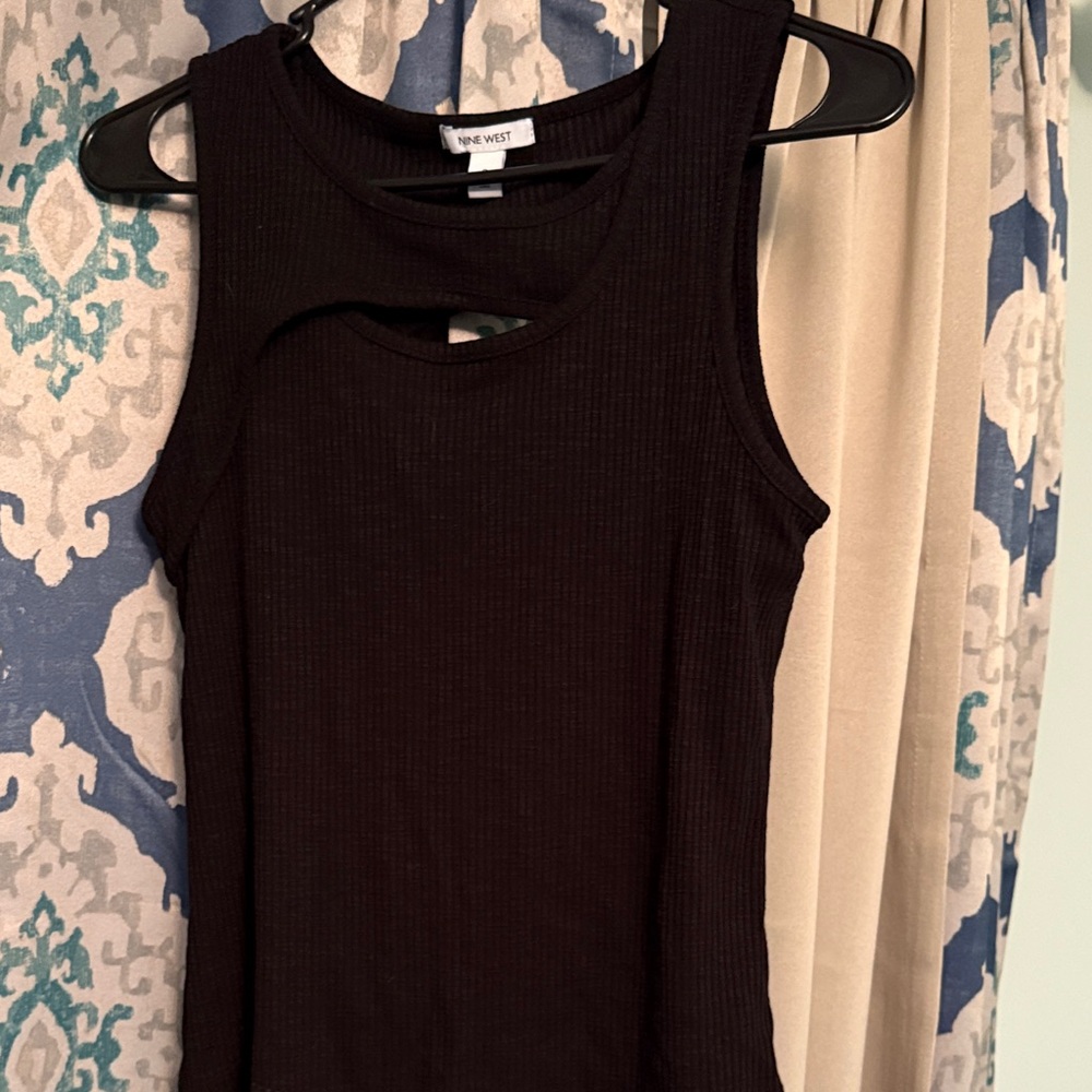 Nine West Elegant Black Tank Top